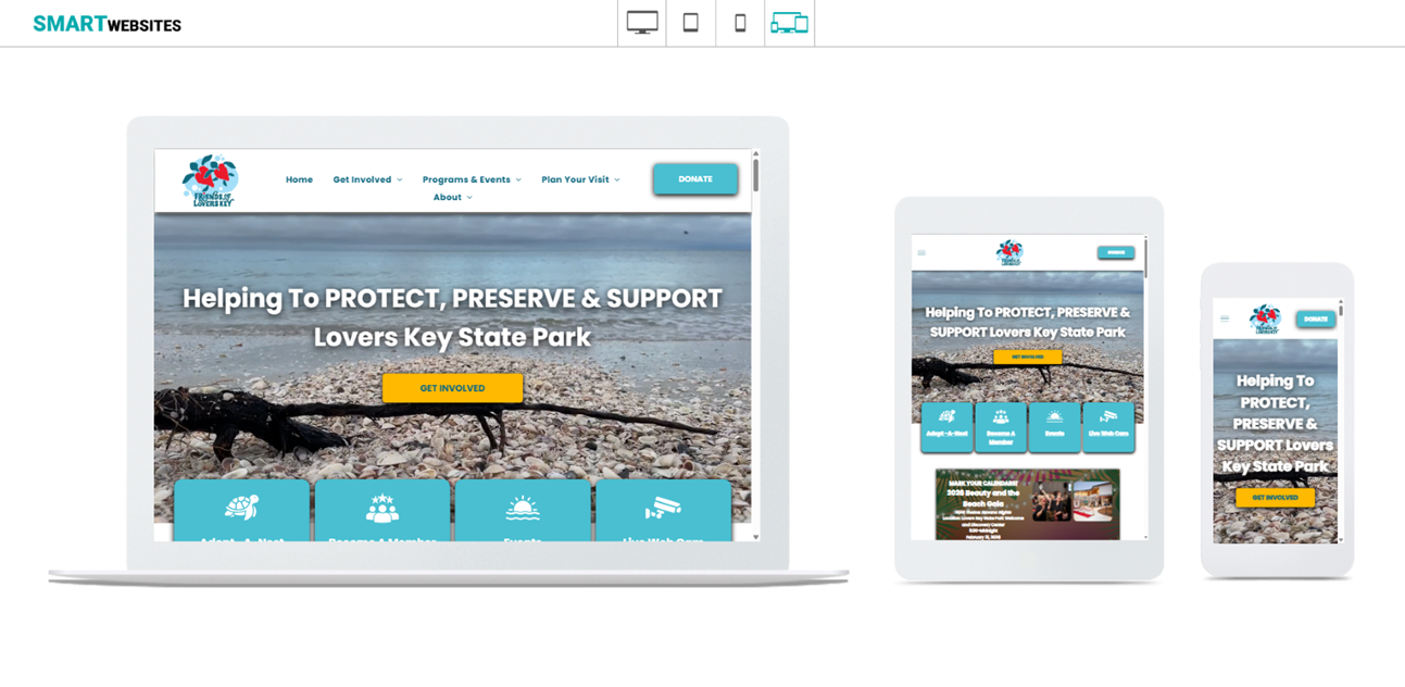 Give Back Smart Websites for nonprofits - Friends of Lovers Key