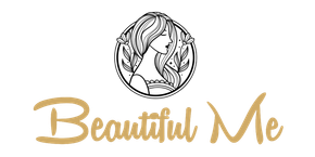 &ldquo;Beautiful Me&rdquo; logo with a black line-art woman&rsquo;s face above gold script text on a white background