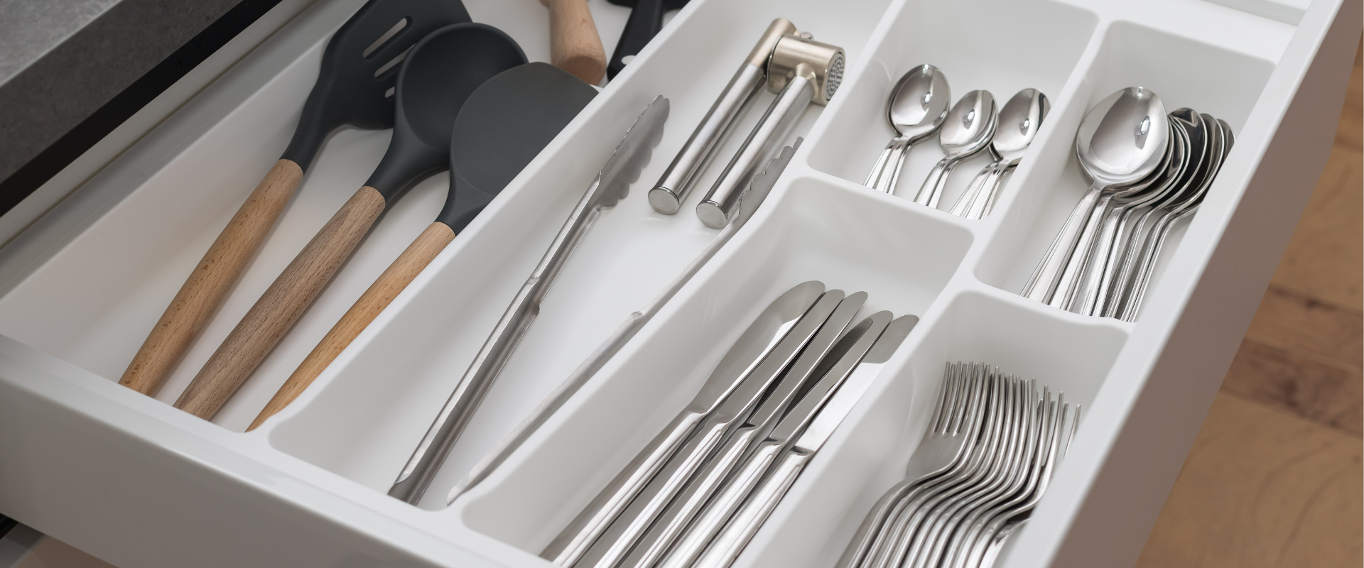 Drawer dividers for kitchen organization