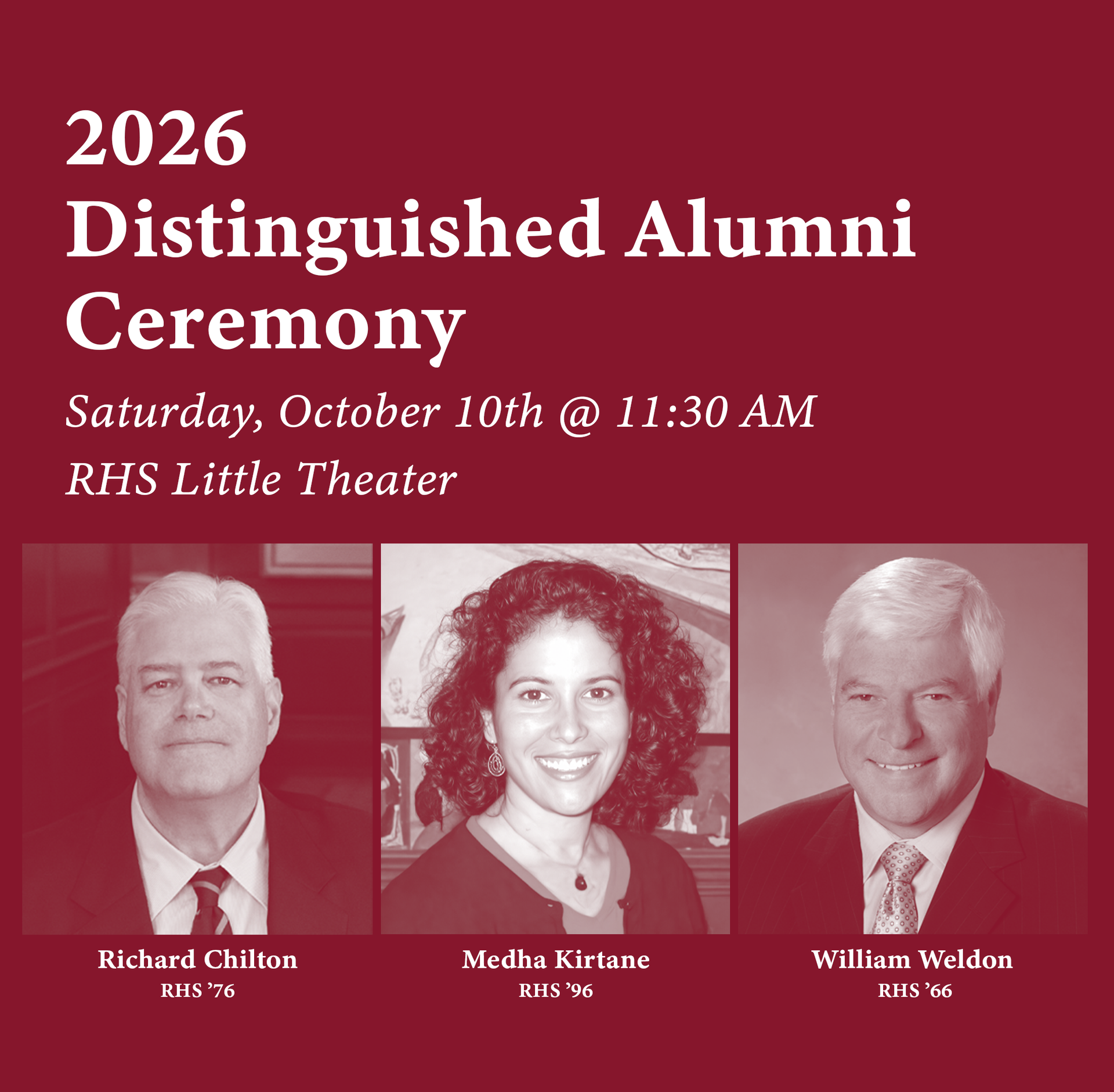 2026 Distinguished Alumni Ceremony Ticket