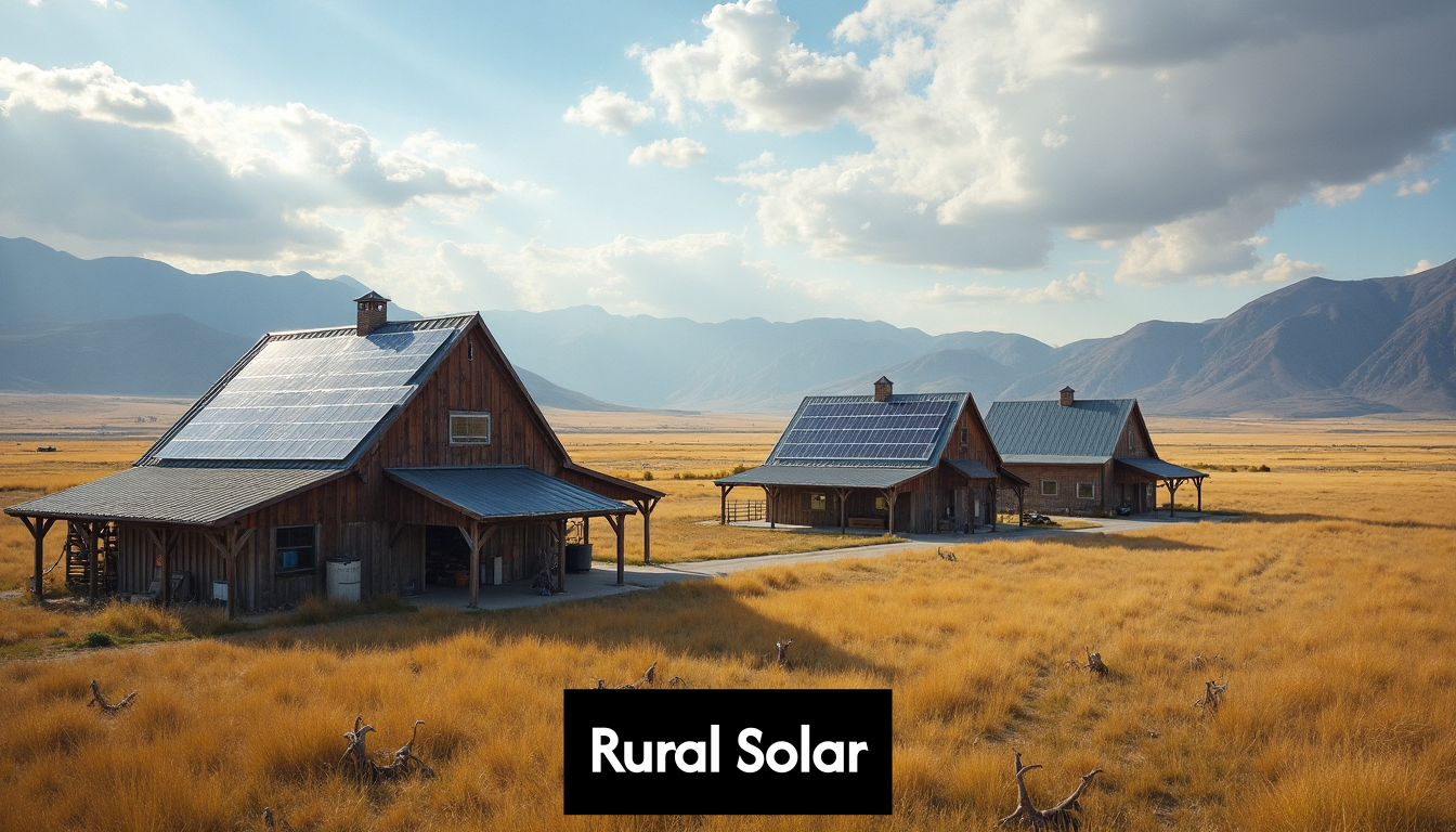 rural Montana Ranch using solar energy, solar energy in Montana