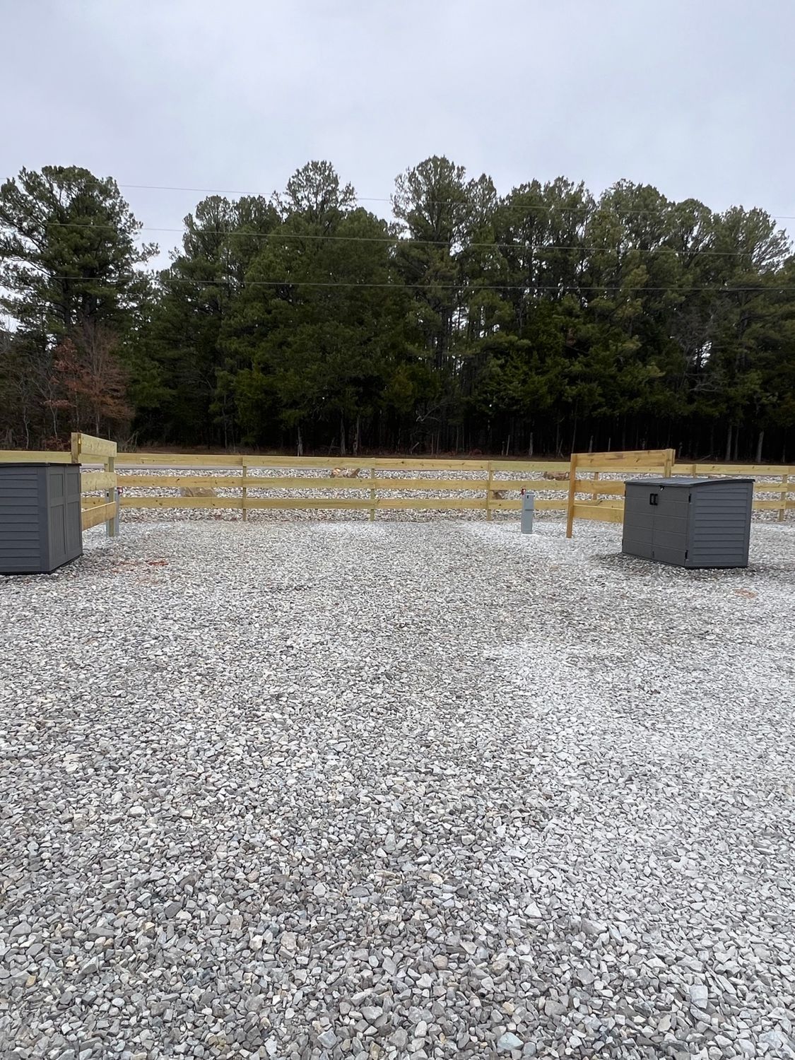 on-site lockable storage at each RV site