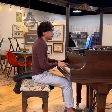 pianist at local coffee shop - Seth Maples