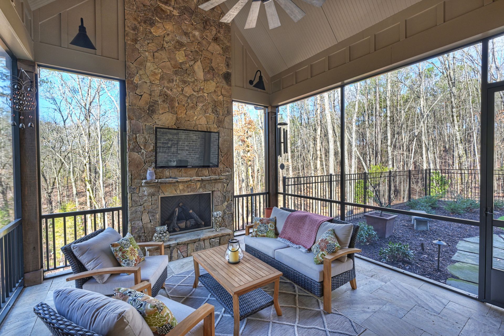 Countryside Living Room Design — Charlotte, NC — Harland Building Group