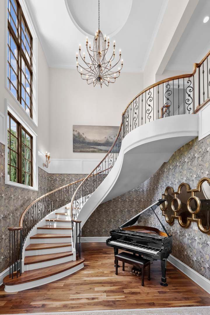 Grand Piano Sits Elegantly In A Foyer — Charlotte, NC — Harland Building Group