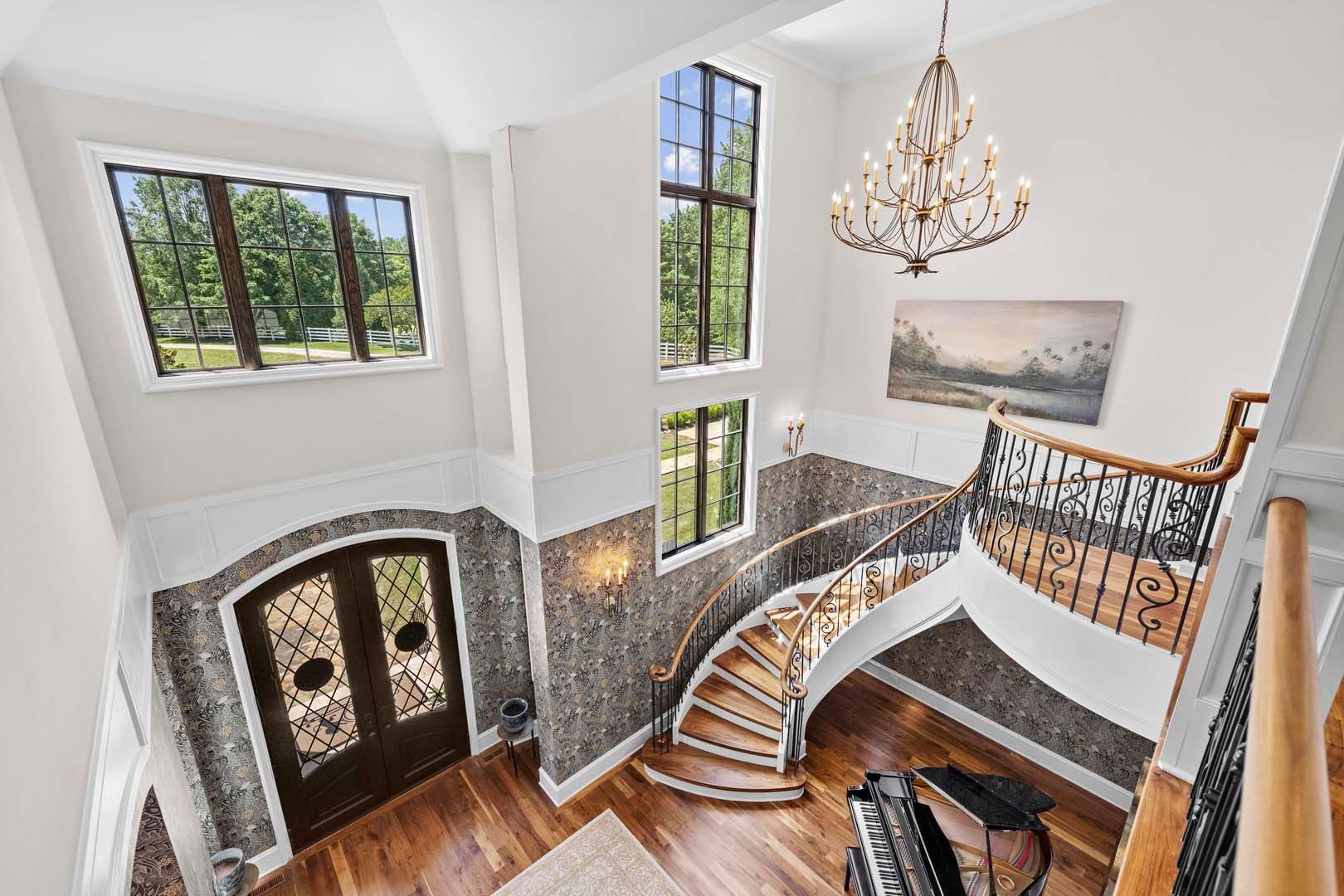 Spiral Staircase In A Home — Charlotte, NC — Harland Building Group