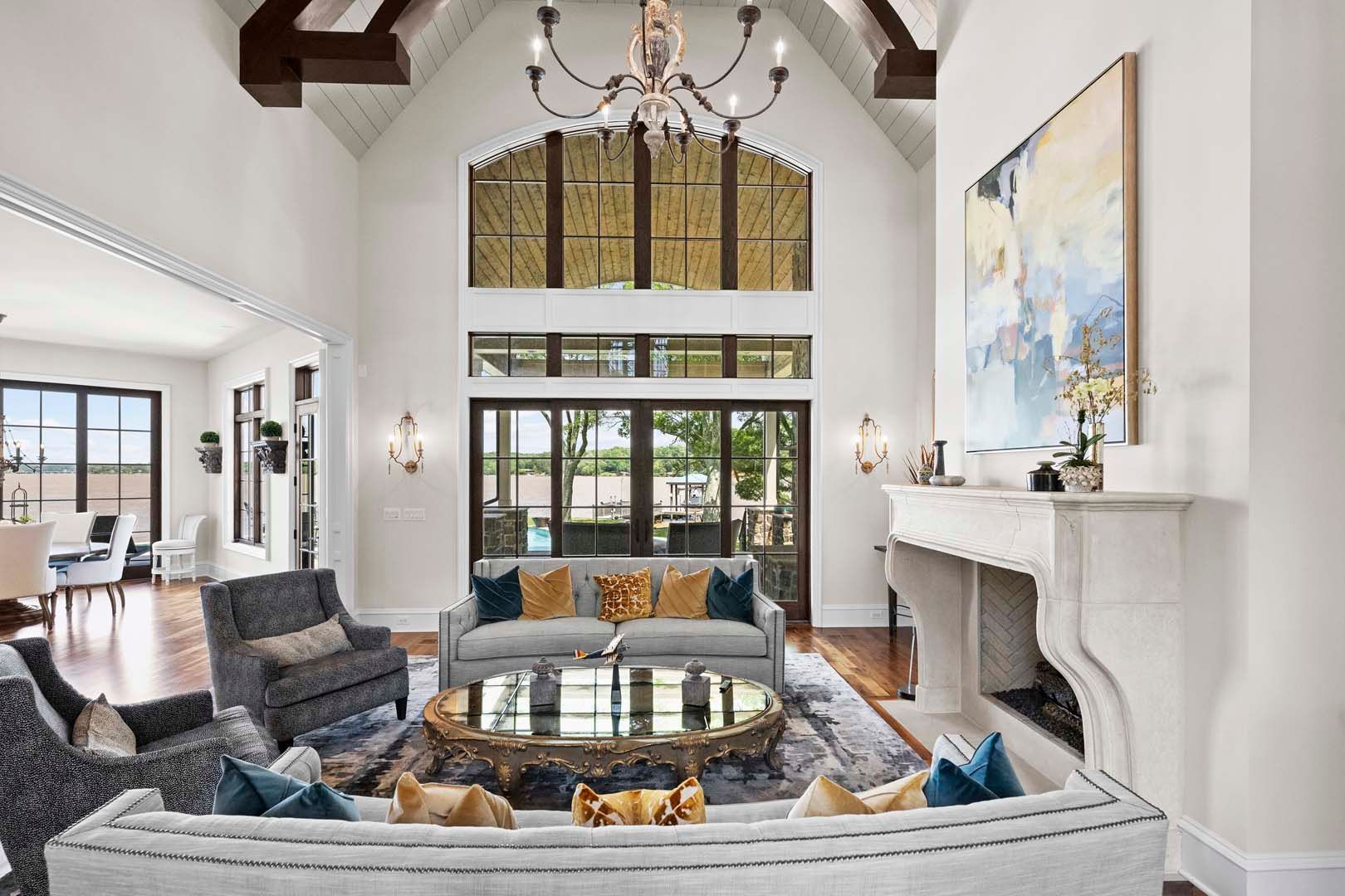 Cozy Living Room With Fireplace — Charlotte, NC — Harland Building Group