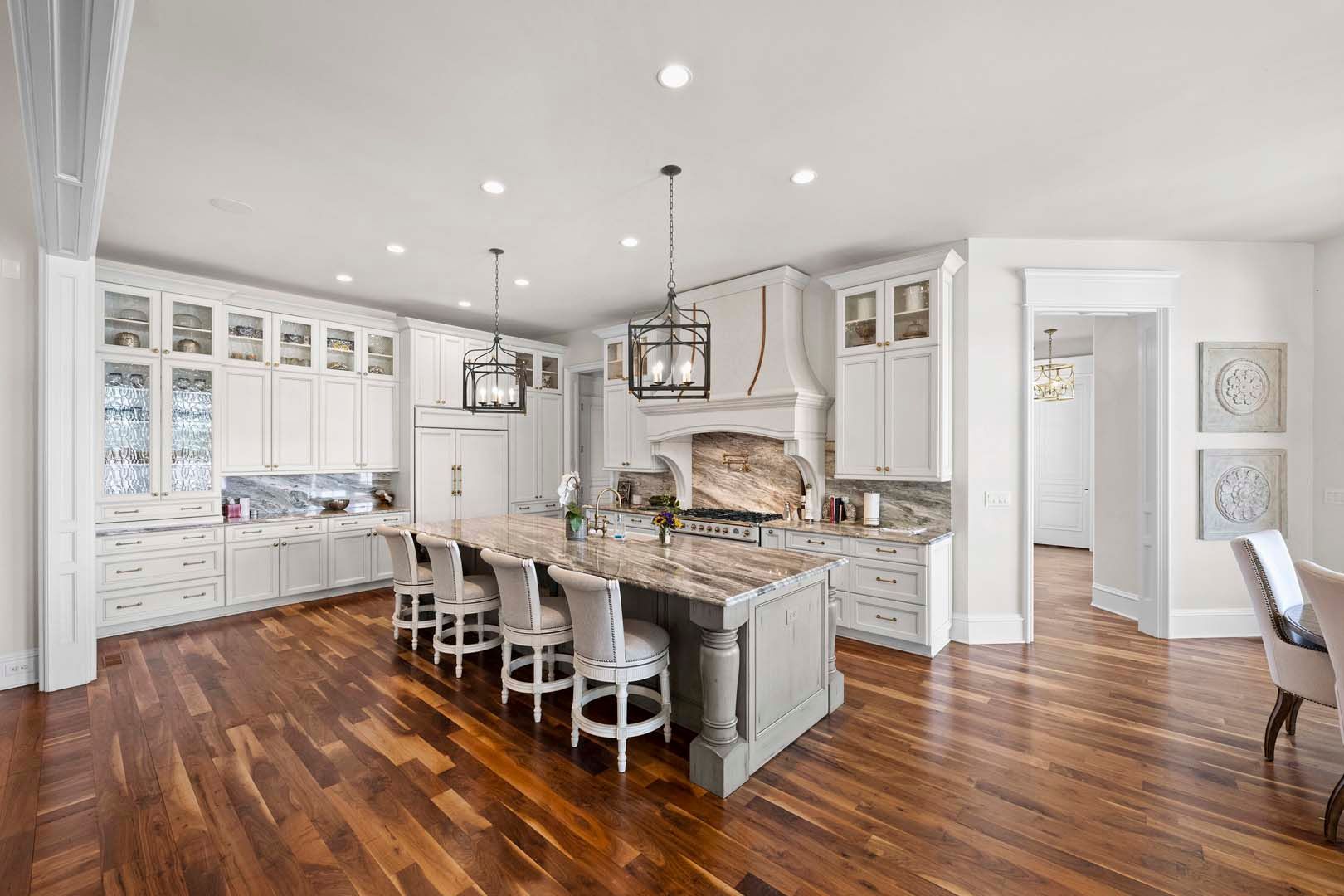 Kitchen With White Cabinets And Table — Charlotte, NC — Harland Building Group