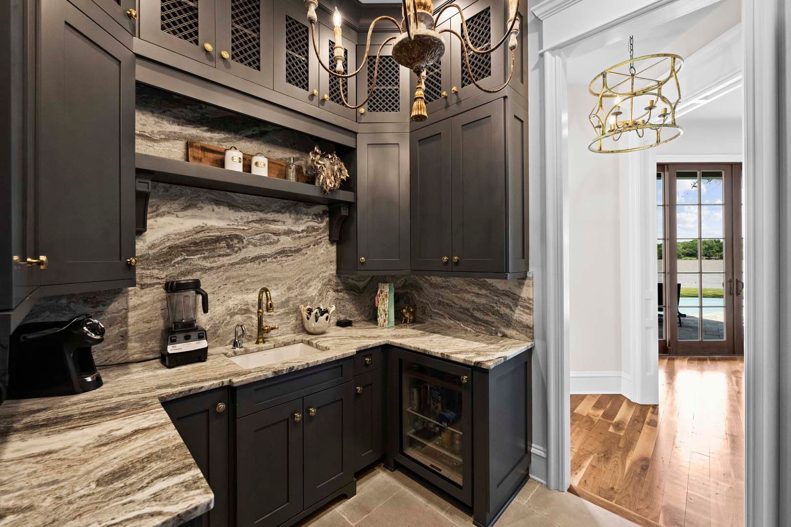 Modern Kitchen With Sleek Black Cabinets — Charlotte, NC — Harland Building Group