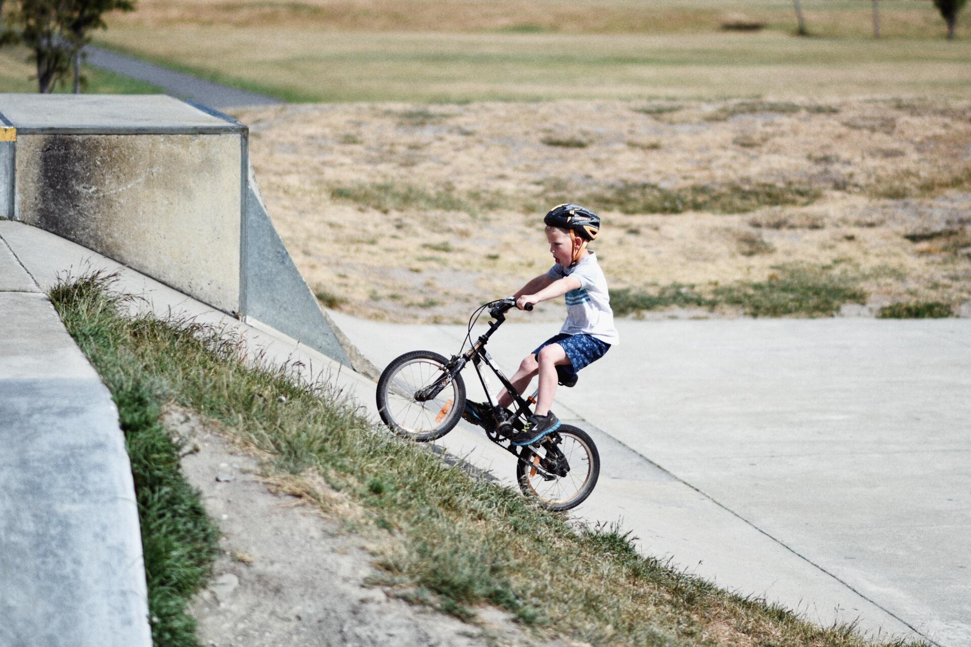 boy on bicycle