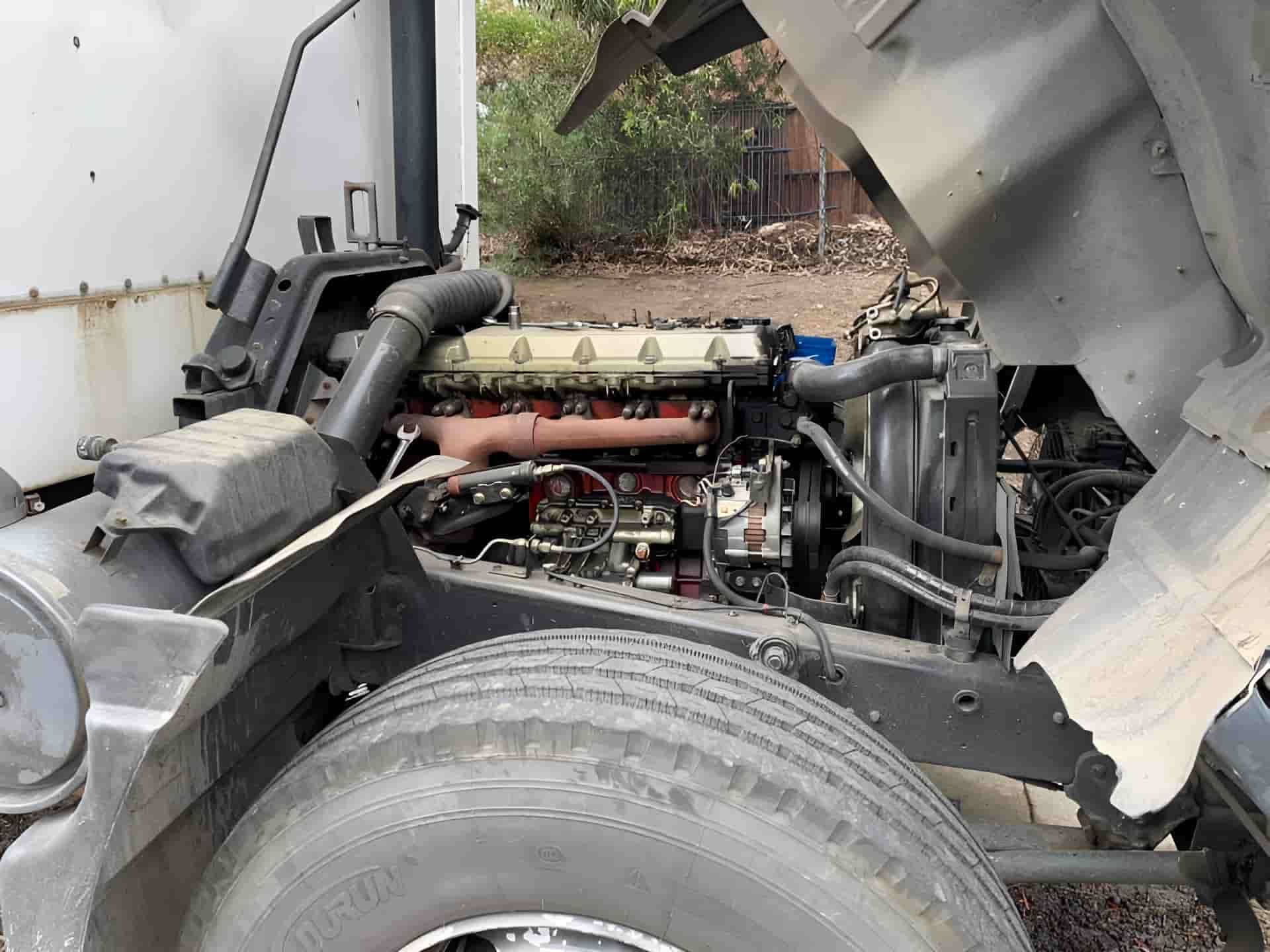The Engine Of A Truck Is Shown With The Hood Open — North Geelong Automotive In North Geelong, VIC