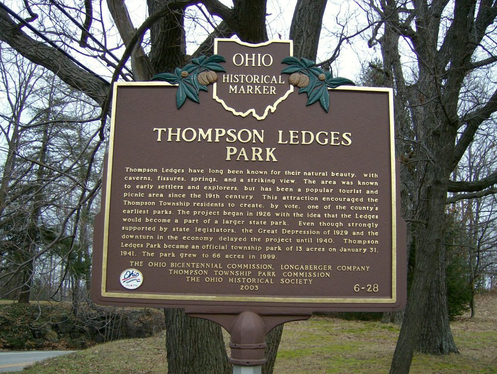 Thompson Ledges state Park in Thompson, Ohio