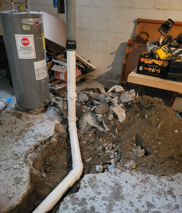 Drain line replacement
