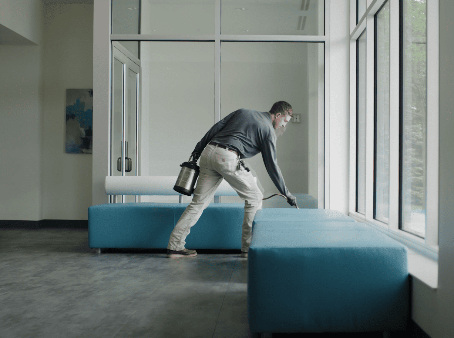 Pest Control | Spraying Insecticide in Commercial Warehouse