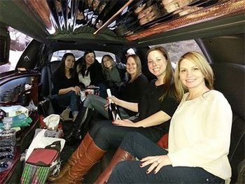 Limousine Tour — Women Riding a Limousine in Westville, NJ