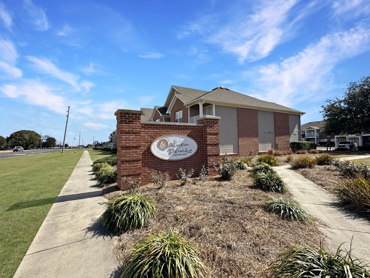 Brick entrance sign for