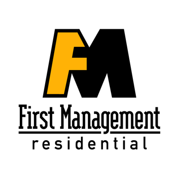 Logo for First Management residential, with 