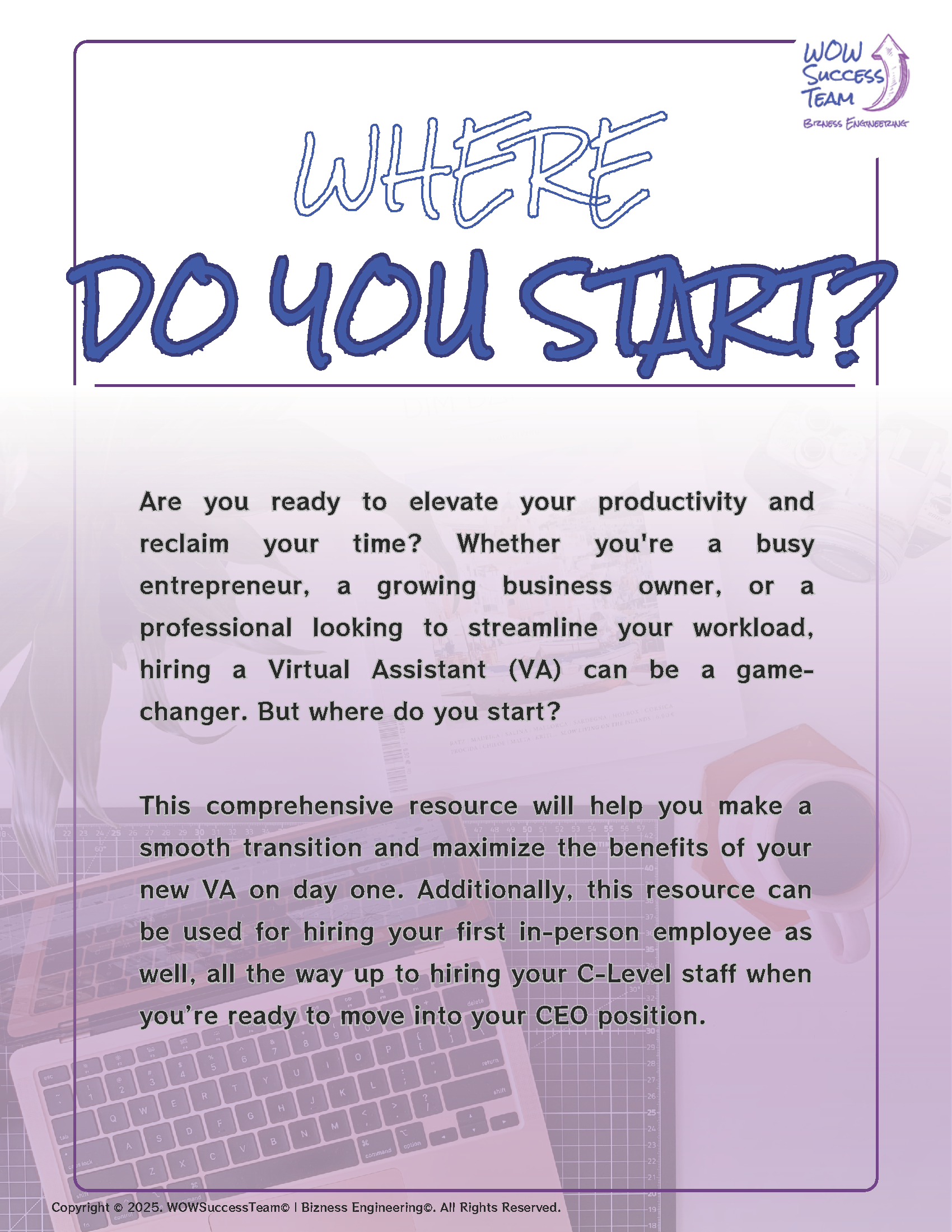 A poster that says do you start on it