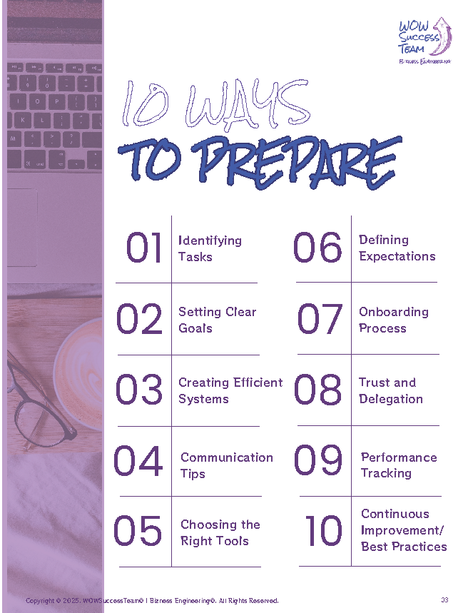 A purple poster that says 12 ways to prepare