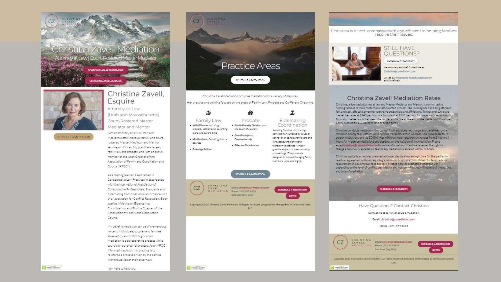 A collection of emails with a mountain in the background