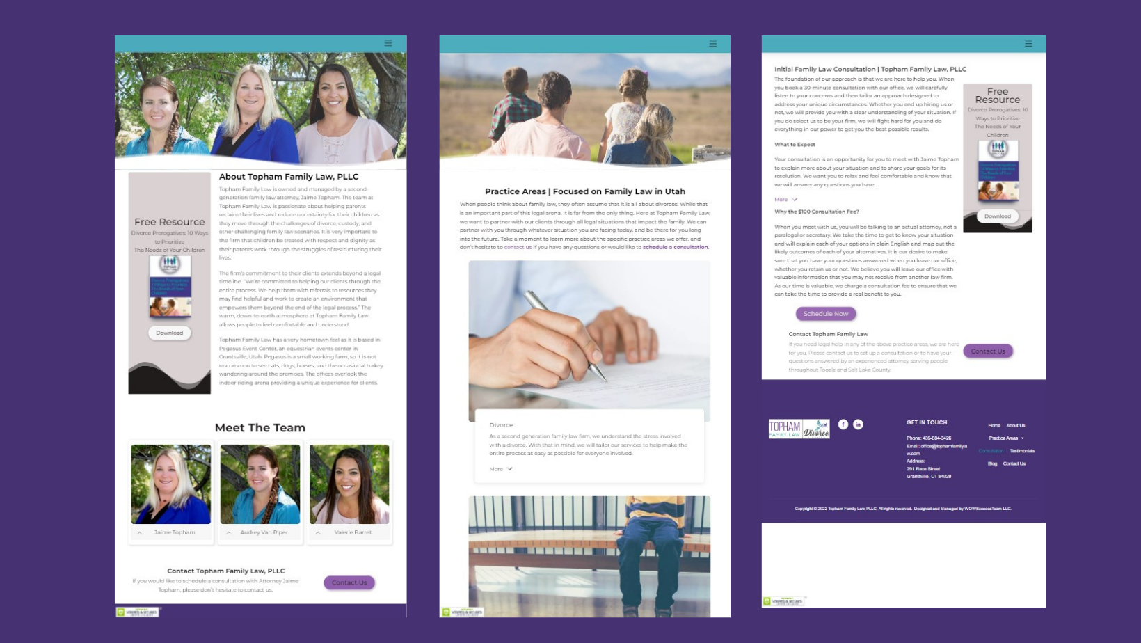 A purple background with a bunch of images on it