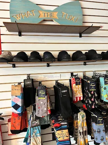 Wall display in a shop: bow tie sign 