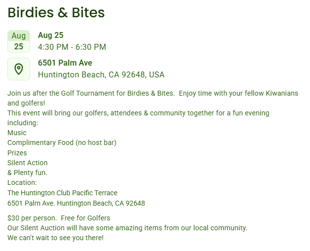 Event flyer for 