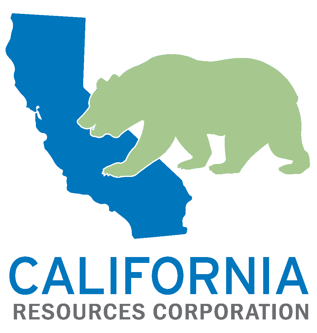 The logo for the california resources corporation has a bear on it