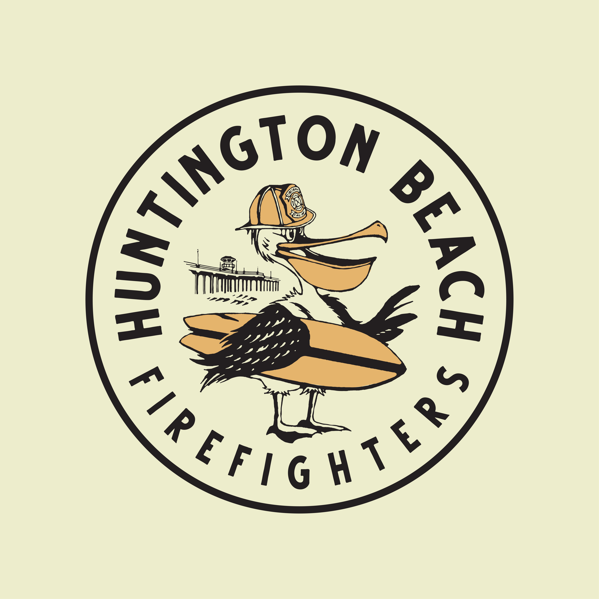A logo for the huntington beach firefighters Association