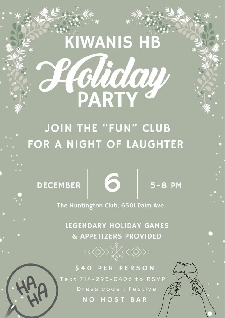 A holiday party invitation for a night of laughter.