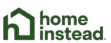 Home Instead logo in green with a house icon and wordmark on white background