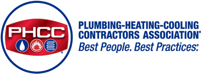 The logo for the phcc plumbing heating cooling contractors association