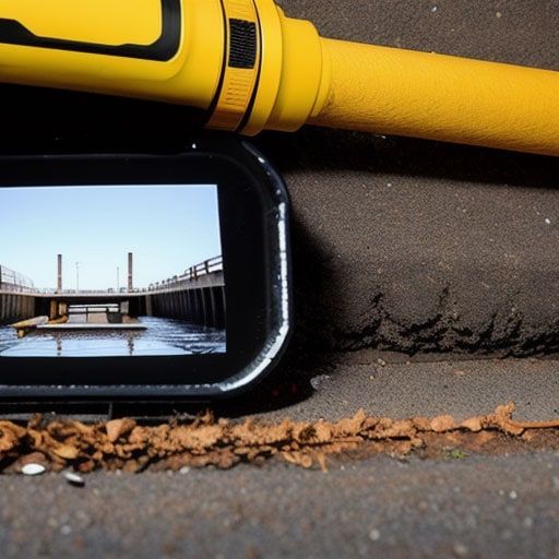 A picture of a bridge is displayed on a cell phone