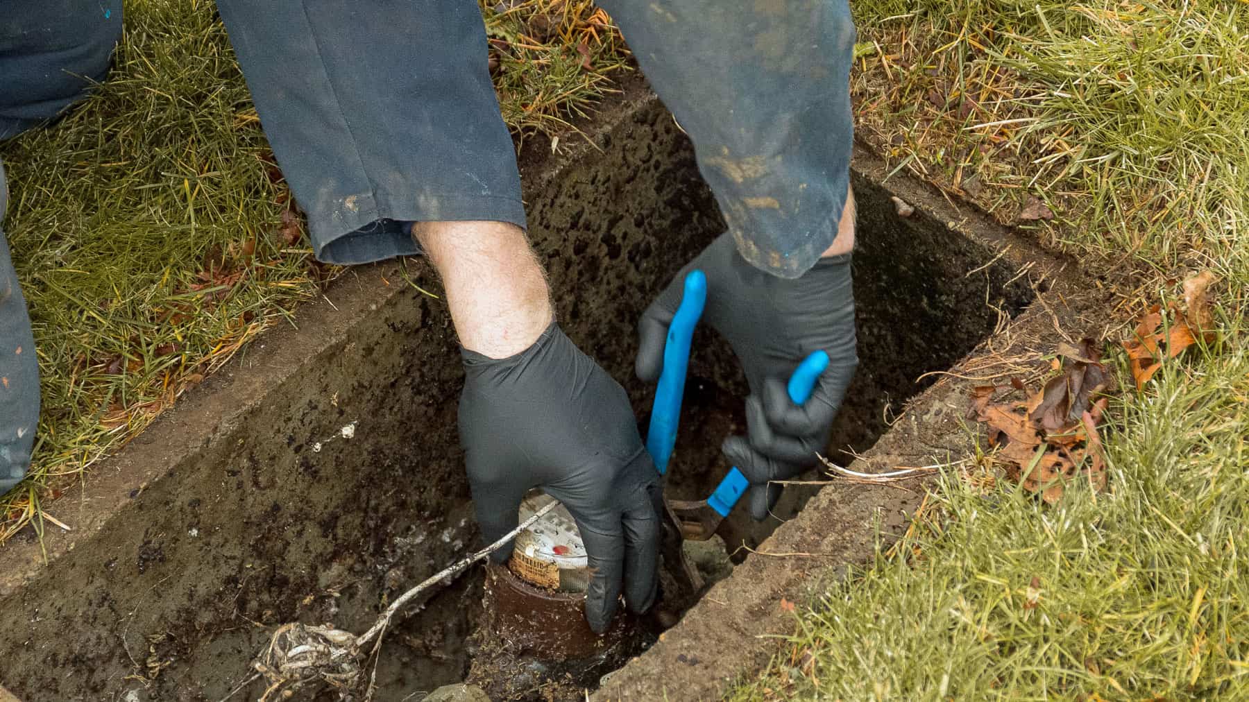 Photo of a drain line clearing