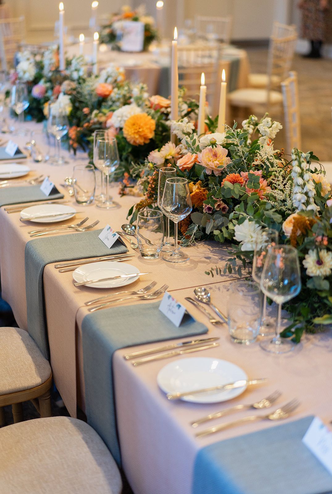 Wedding Breakfast Top Table Flowers