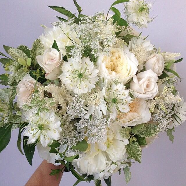 White Spring Bridal Bouquet