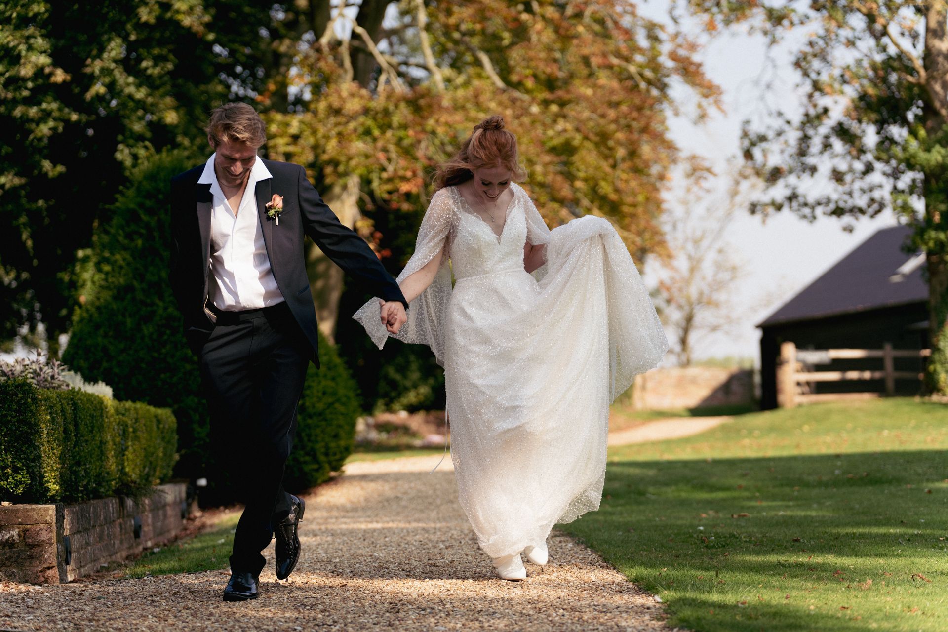 Bride and Groom Sandon Manor