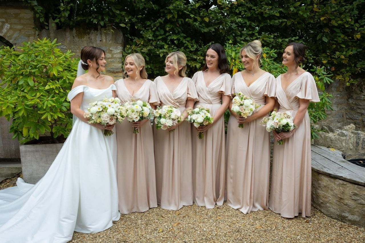 Bridal party flowers Tythe barn Launton