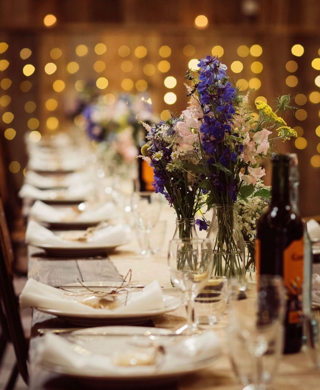 Wedding Breakfast Banquet Table Flowers
