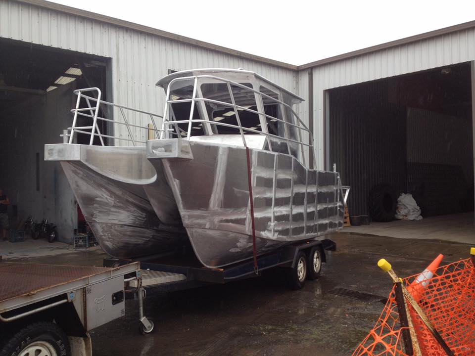 catamaran without paint