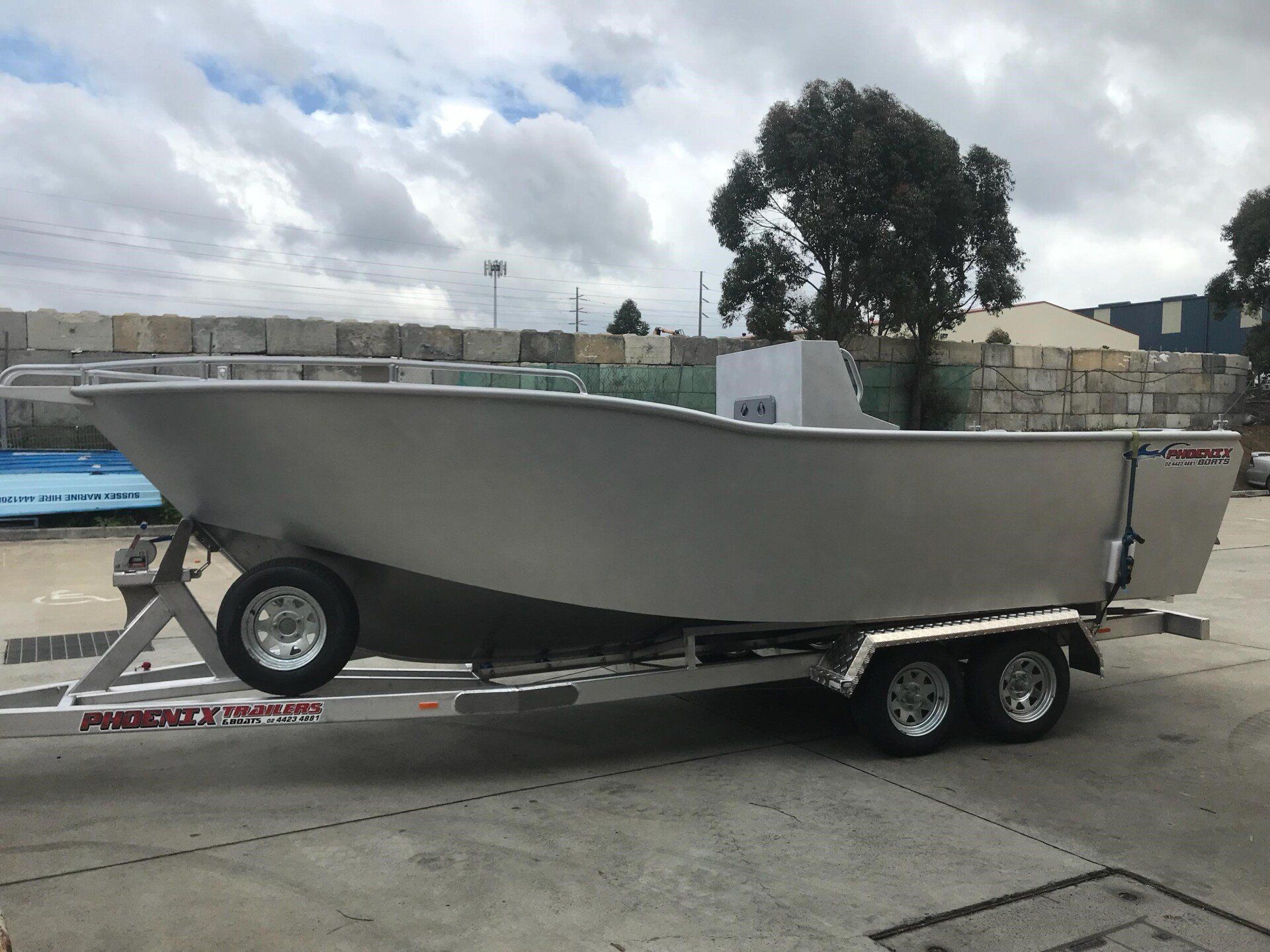 centre console on top of a trailer