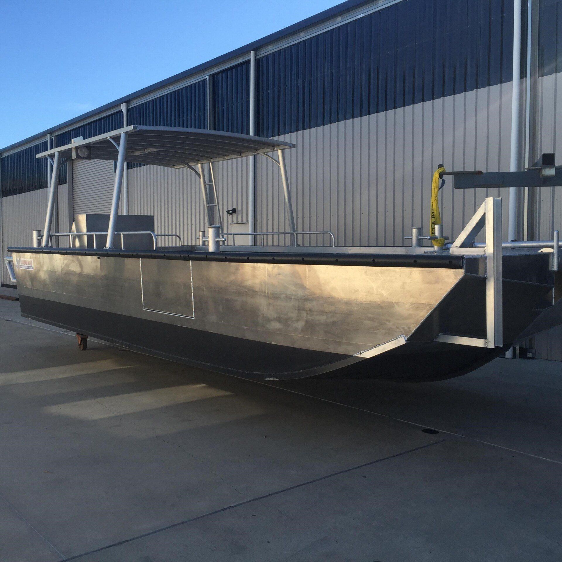 commercial work punt under construction