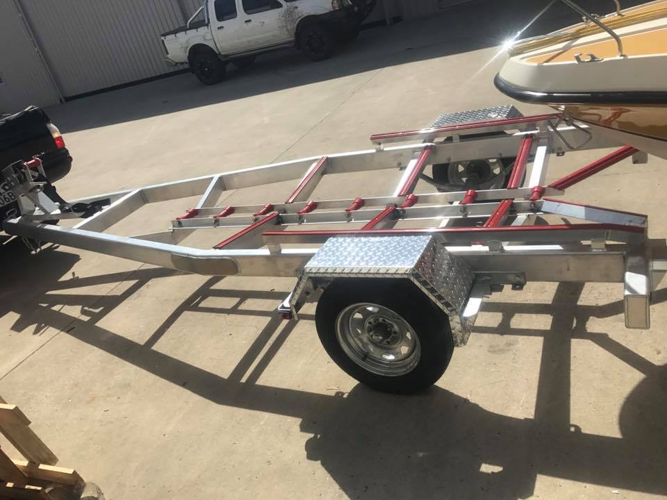 boat trailer on a sunny day