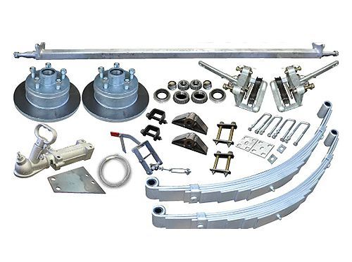 DIY 1400KG Boat Trailer Kit. Eye To Eye Springs. Mechanical Disc, Axles 64