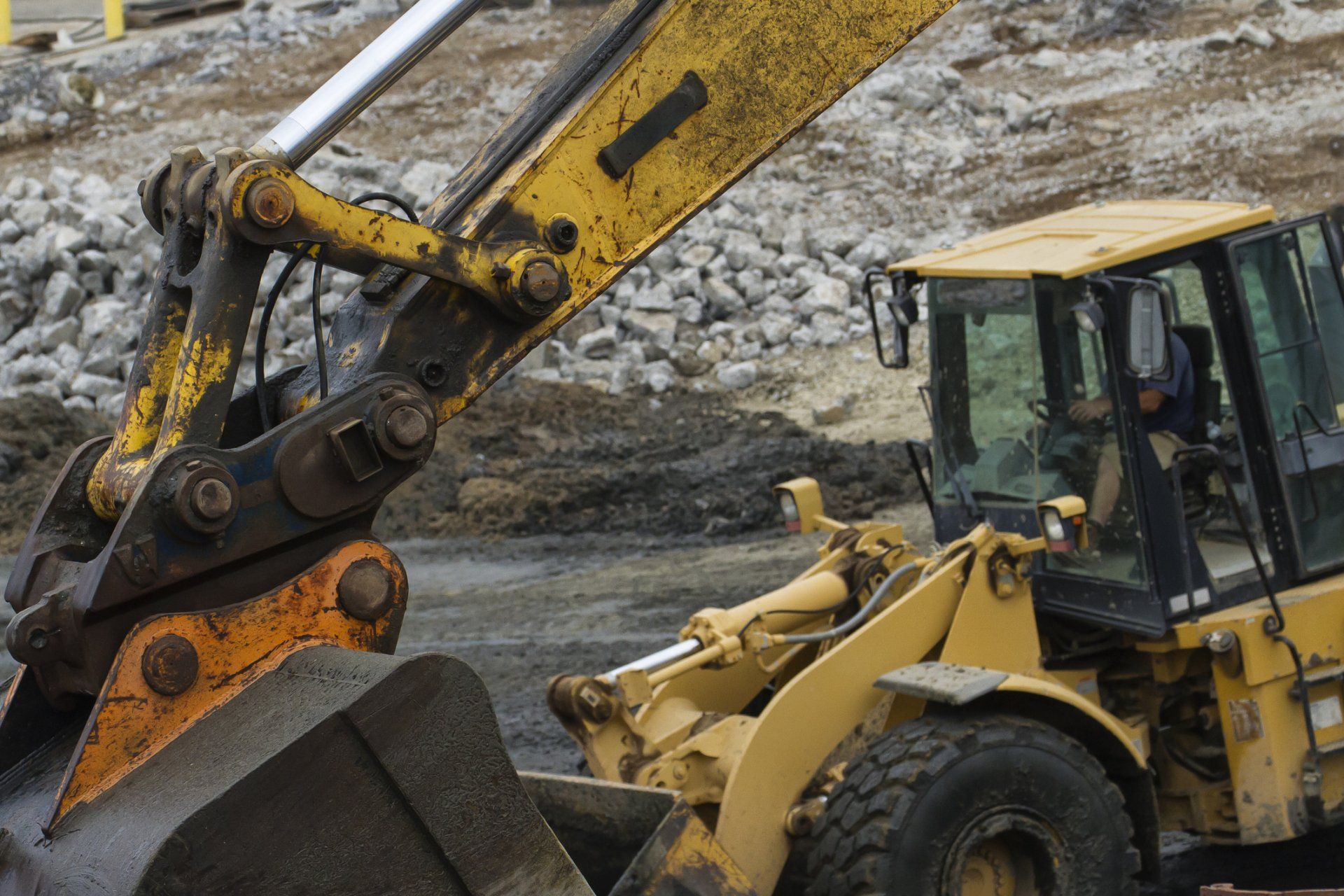 Two heavy mechanical shovels | Birch Run, MI | Duane Jones Excavating