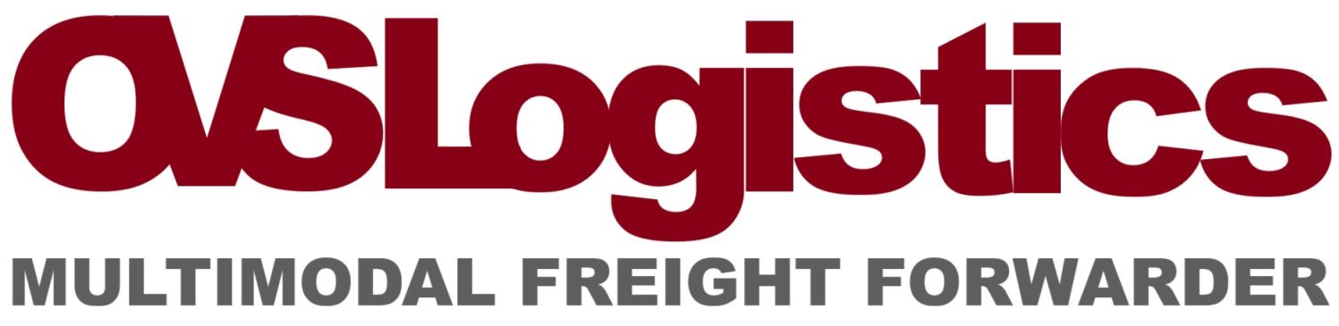 OVS Logistics logo with red and black text: 