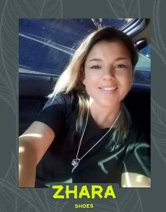 Una foto de una mujer con el nombre de Zhara Shoes.