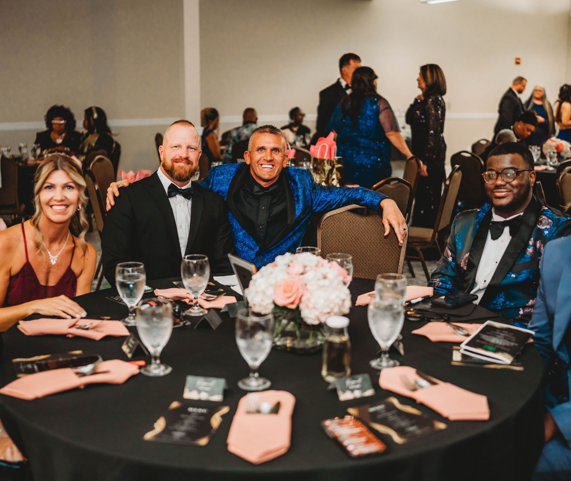 Real Identity Ministries sober soiree event photo shoot - view of people sitting at event tables