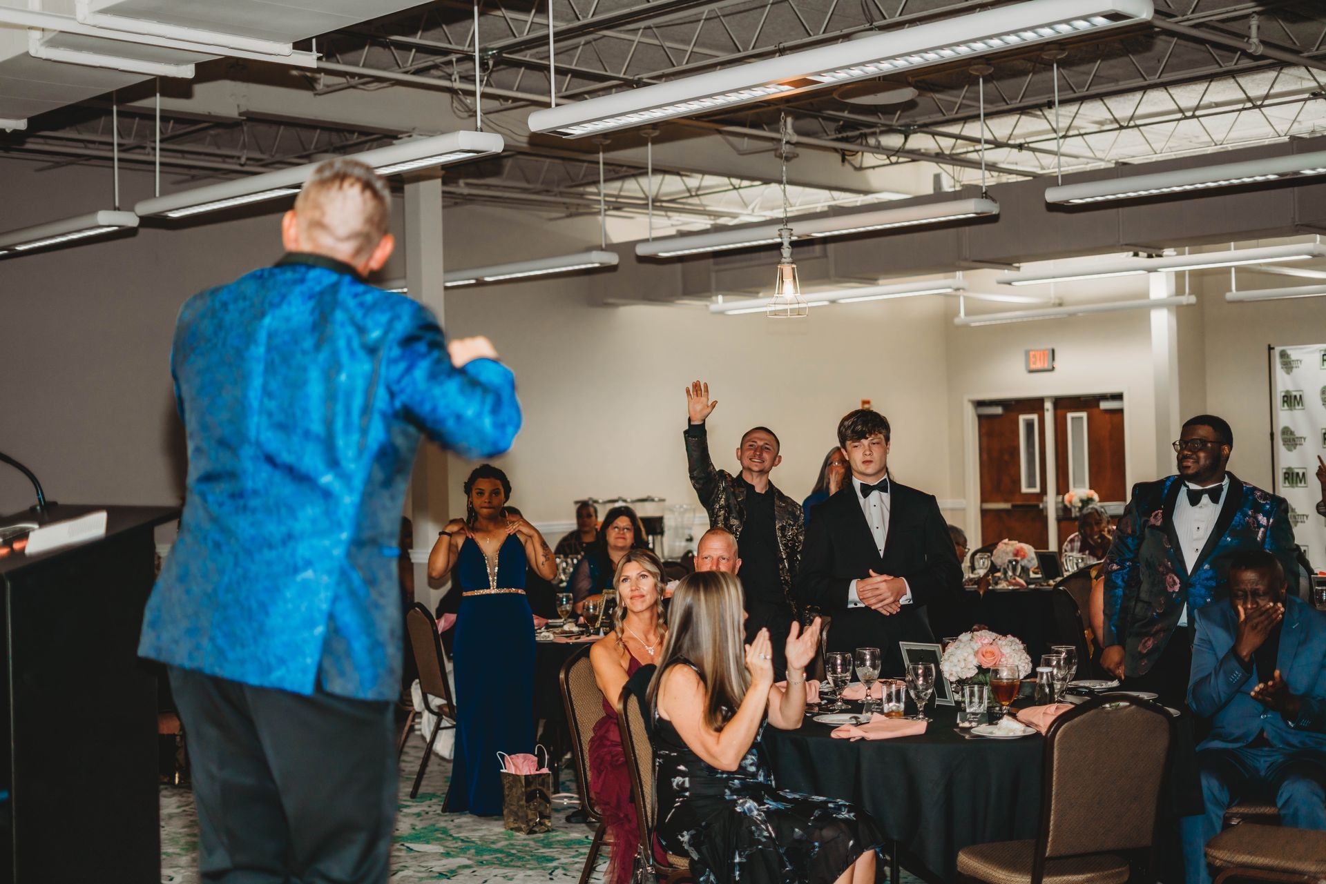 Real Identity Ministries sober soiree event photo shoot - view preaching at the event