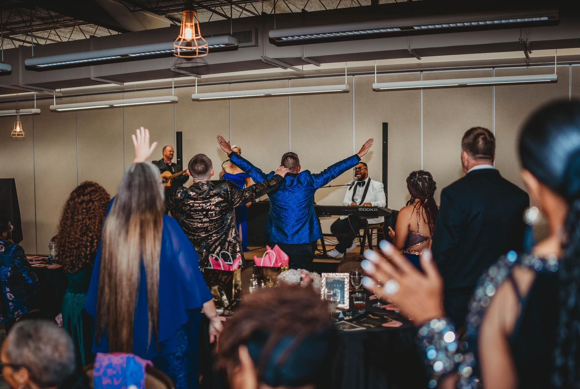 Real Identity Ministries sober soiree event photo shoot - worship service at the event